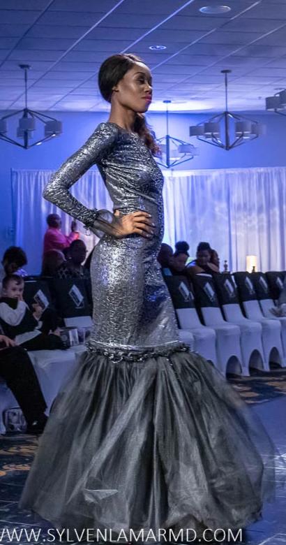 Evening Glow Mermaid Dress with Sequins and Removable Tulle Skirt