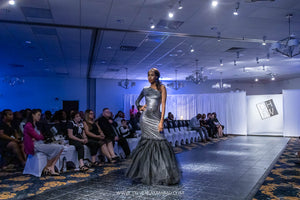 Evening Glow Mermaid Dress with Sequins and Removable Tulle Skirt