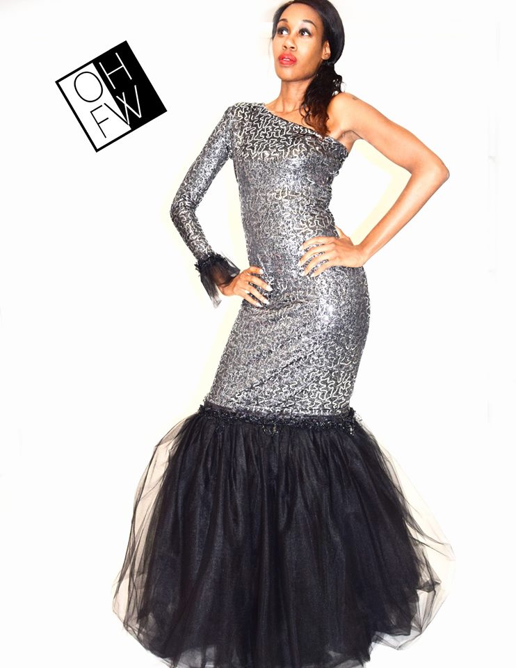 Evening Glow Mermaid Dress with Sequins and Removable Tulle Skirt