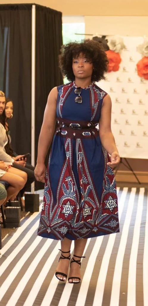 African Print Dress with Full Skirt
