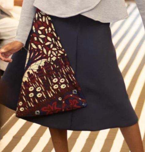 Reversible Wrap Skirt with African Print