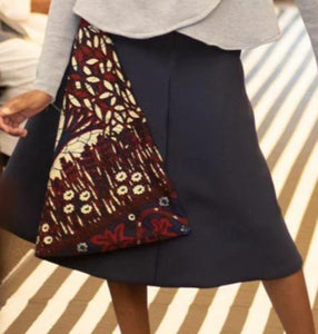 Reversible Wrap Skirt with African Print