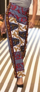Legs of model shown wearing African Print Full Leg Pant.